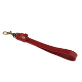 Maxbell Flower Leather Purse Handbag Bag Handle Short Strap Holder 17cm Wine red