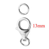 Maxbell 1pcs 925 Sterling Silver Lobster Clasp DIY Jewelry Finding Connectors 13mm