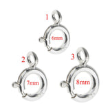 Maxbell 5pcs 925 Sterling Silver Spring Ring Clasp with Open Ring Connector  6mm