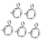 Maxbell 5pcs 925 Sterling Silver Spring Ring Clasp with Open Ring Connector  6mm