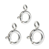 Maxbell 5pcs 925 Sterling Silver Spring Ring Clasp with Open Ring Connector  6mm