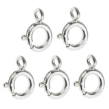 Maxbell 5pcs 925 Sterling Silver Spring Ring Clasp with Open Ring Connector  6mm