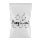 Maxbell 5pcs 925 Sterling Silver Spring Ring Clasp with Open Ring Connector  8mm