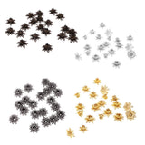 Maxbell 20 pcs Beautiful Bead 16mm Flower Bead Caps for Jewelry Making Antique Brass