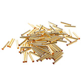 Maxbell 100pcs Tube Beads Smooth Spacer Metal Tube Spacer Beads Jewelry Findings Gold