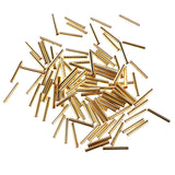 Maxbell 100pcs Tube Beads Smooth Spacer Metal Tube Spacer Beads Jewelry Findings Gold