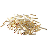 Maxbell 100pcs Tube Beads Smooth Spacer Metal Tube Spacer Beads Jewelry Findings Gold