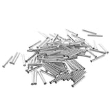 Maxbell 100pcs Tube Beads Smooth Spacer Metal Tube Spacer Beads Jewelry Findings Silver