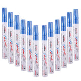 Maxbell 12pcs/pack Universal Rubber Waterproof Paint Marker Pen Blue