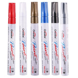 Maxbell 12pcs/pack Universal Rubber Waterproof Paint Marker Pen White