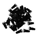 Maxbell 50 pcs New DIY Accessories Bra Underwear Plastic Buckles  Black