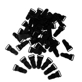 Maxbell 50 pcs New DIY Accessories Bra Underwear Plastic Buckles  Black