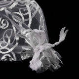 Maxbell Organza Candy Gift Bag Jewelry Drawstring Pouch Wedding Favors Silver