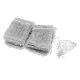 Maxbell Organza Candy Gift Bag Jewelry Drawstring Pouch Wedding Favors Silver