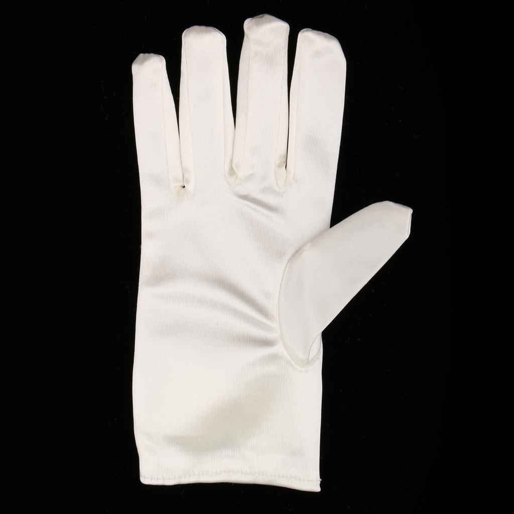Maxbell Flower Girls Short Gloves Wedding Party Kids Gloves Formal Occasion Beige