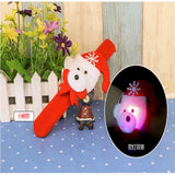 Maxbell Christmas LED Light Up Snap Slap Bracelet Wristband Gift Toys Bear