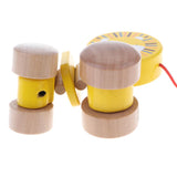 Maxbell Wooden Pull Toy Push and Pull Lion Pull Along Walking Toy for Baby Toddler