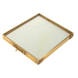 Maxbell Antique Brass Glass Picture Photo Frame Free Stand Portrait 5.5 x 6.3"