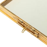 Maxbell Antique Brass Glass Picture Photo Frame Free Stand Portrait 5.5 x 6.3"