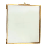 Maxbell Antique Brass Glass Picture Photo Frame Free Stand Portrait 5.5 x 6.3"