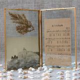 Maxbell Antique Brass Glass Picture Photo Frame Free Stand Portrait 9.4 x 9.4"