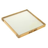 Maxbell Antique Brass Glass Picture Photo Frame Free Stand Portrait 9.4 x 9.4"