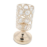 Maxbell Crystal Votive Tealight Candle Holder Wedding Table Lamp Decor 25cm Gold