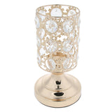 Maxbell Crystal Votive Tealight Candle Holder Wedding Table Lamp Decor 25cm Gold