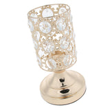 Maxbell Crystal Votive Tealight Candle Holder Wedding Table Lamp Decor 25cm Gold