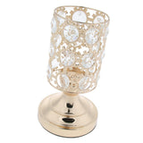 Maxbell Crystal Votive Tealight Candle Holder Wedding Table Lamp Decor 25cm Gold