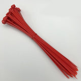 Maxbell 100pcs Self-locking Nylon Cable Tie Plastic Cord Zip Wire Kit 4x150mm Red