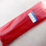 Maxbell 100pcs Self-locking Nylon Cable Tie Plastic Cord Zip Wire Kit 4x150mm Red