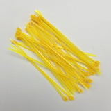 Maxbell 100pcs Self-locking Nylon Cable Tie Plastic Cord Zip Wire Kit 3x150mm Yellow