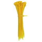 Maxbell 100pcs Self-locking Nylon Cable Tie Plastic Cord Zip Wire Kit 3x150mm Yellow