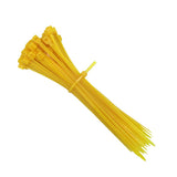 Maxbell 100pcs Self-locking Nylon Cable Tie Plastic Cord Zip Wire Kit 3x150mm Yellow