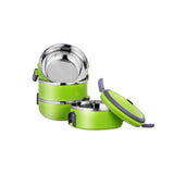 Maxbell 4 Layers Stainless Steel Thermal Insulated Lunch Box Food Container Green