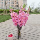 Maxbell 1pc Artificial Simulation Gladiolus Flower Stem Wedding Home Decor Pink