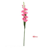 Maxbell 1pc Artificial Simulation Gladiolus Flower Stem Wedding Home Decor Pink