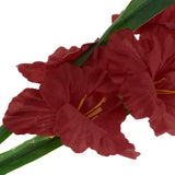 Maxbell 1pcs Artificial Simulation Gladiolus Flower Stem Wedding Home Decor Red