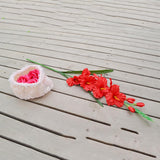 Maxbell 1pcs Artificial Simulation Gladiolus Flower Stem Wedding Home Decor Red