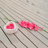 Maxbell 1x Artificial Simulation Gladiolus Flower Stem Wedding Home Decor Rose Red