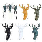 Maxbell Decorative Deer Head Wall Mount Hanger Resin Coat Hat Hook Rustic Black