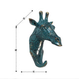 Maxbell Decorative Giraffe Head Wall Mount Hanger Resin Coat Hat Hook Rustic Bronze