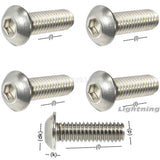 Maxbell 100Pcs Stainless Steel Screws Button Head Socket Allen Cap Bolts M5*20 mm