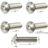 Maxbell 100Pcs Stainless Steel Screws Button Head Socket Allen Cap Bolts M2*12 mm