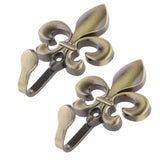 Maxbell 1 Pair Wall Door Mounted Hook Curtain Coat Hat Clothes Towel Hanger Bronze