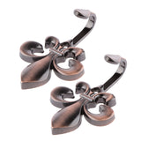 Maxbell 1 Pair Wall Door Mounted Hook Curtain Coat Hat Clothes Towel Hanger Copper