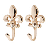 Maxbell 1 Pair of Wall Door Mounted Hook Curtain Coat Hat Clothes Towel Hanger Gold