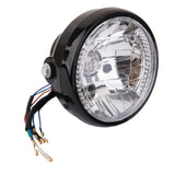 Maxbell 7" Halogen Motorcycle White LED Halo Ring H4 Light Bulb Headlight For Harley