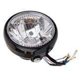 Maxbell 7" Halogen Motorcycle White LED Halo Ring H4 Light Bulb Headlight For Harley